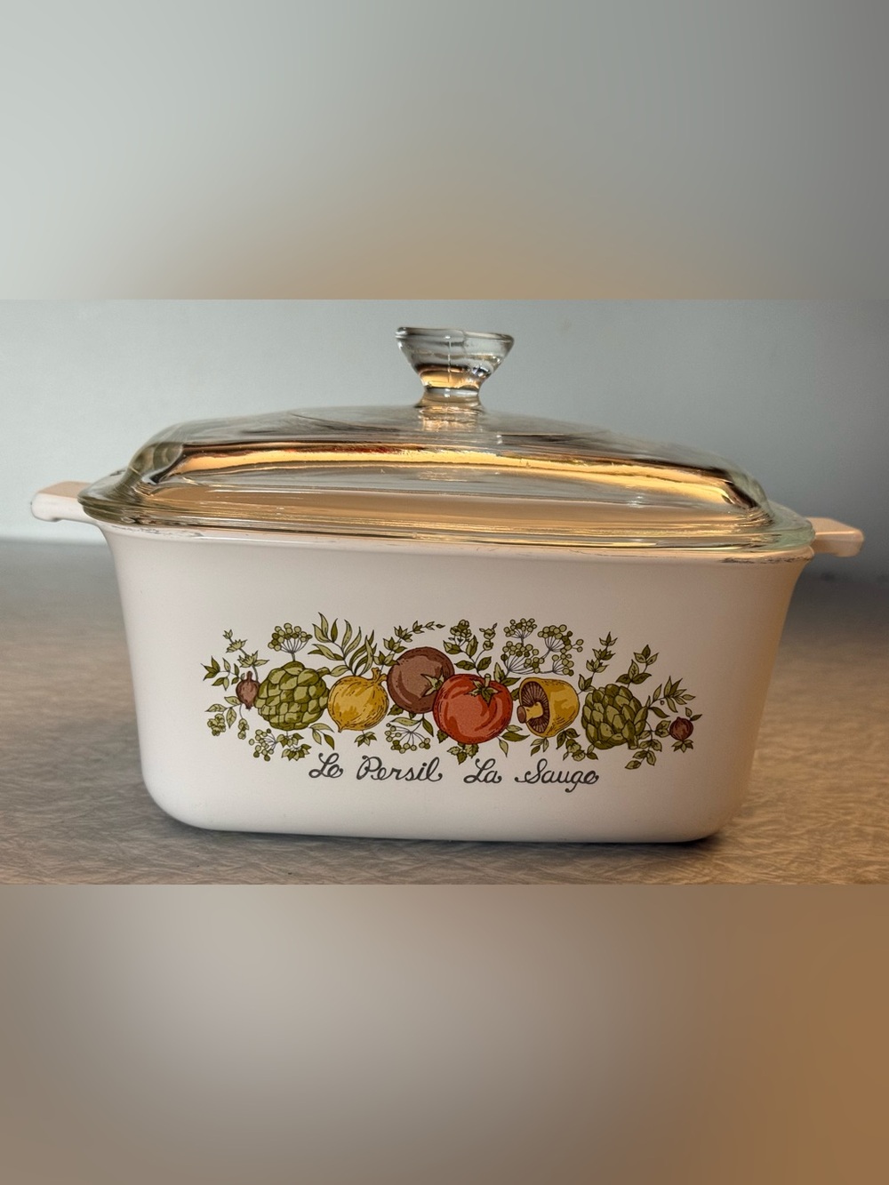 Vintage Corning Ware Le Persil La Sauge Casserole Dish